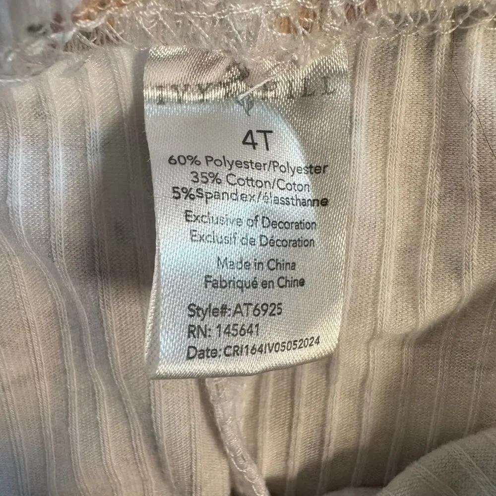 Ivy Hill 4T Neutral Outfit Set Boho Top Leggings Boutique Style